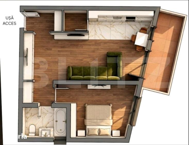 Apartament cu 2 camere în Central