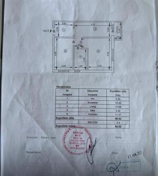 Apartament cu 2 camere decomandat în Galata