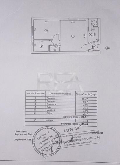 Apartament cu 2 camere semidecomandat, mobilat în Berceni