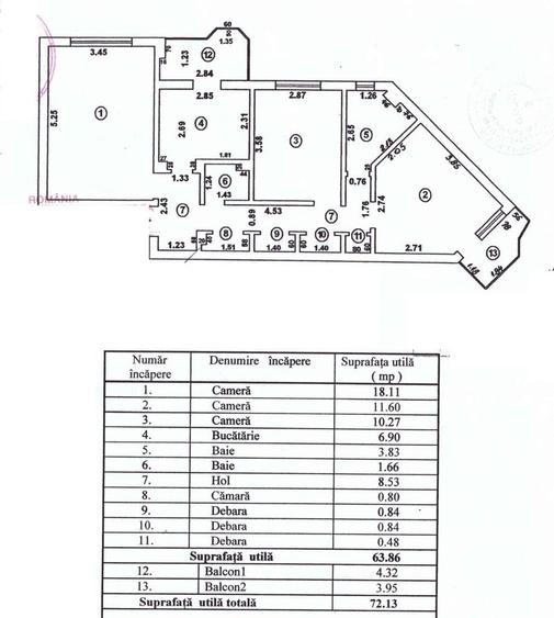 Apartament cu 3 camere decomandat în Siderurgiștilor