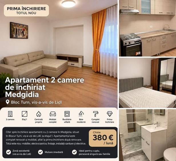 Apartament cu 2 camere decomandat în Central
