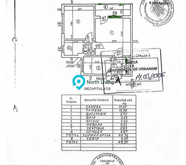 Apartament cu 2 camere decomandat în Titan