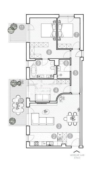 Apartament cu 4 camere semidecomandat în Grivița