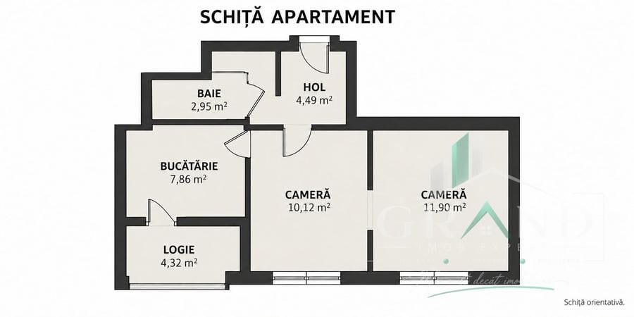 Apartament cu 2 camere semidecomandat, mobilat în Mărăști
