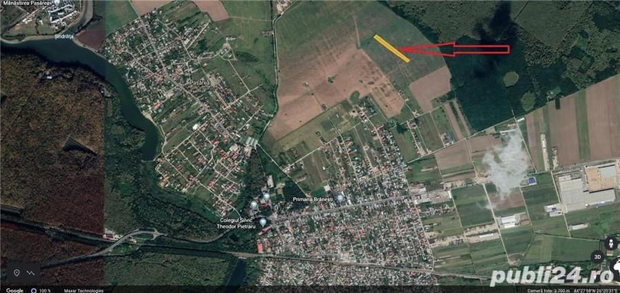 BRANESTI, spatele Politiei, 7000mp, 29m deschidere la intravilan - 2