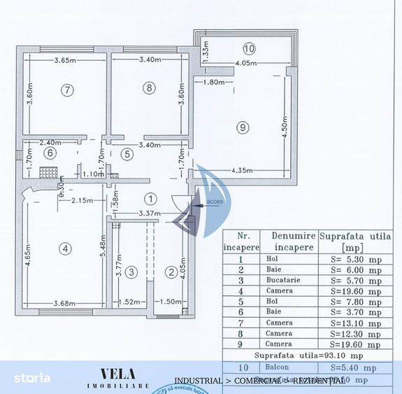 Apartament 4 cam centru, zona Grand hotel, 98 mp utili + boxa - 2