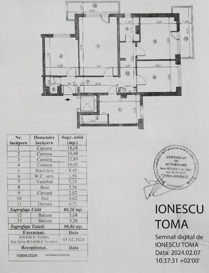 Apartament cu 4 camere decomandat în Doamna Ghica