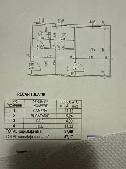 Garsonieră decomandată în Central