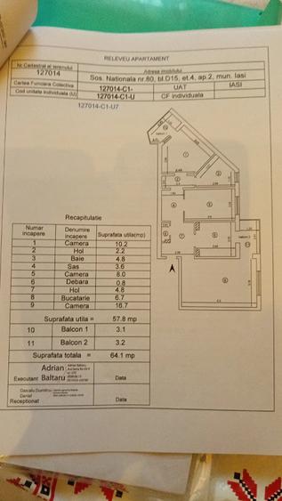 Apartament cu 3 camere decomandat în Gară