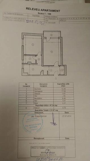Apartament cu 2 camere semidecomandat în Războieni