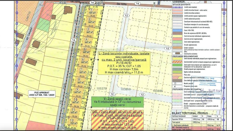 Teren Construcții intravilan de 647 mp, în Exterior Nord
