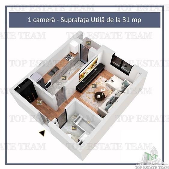 Promotie de Vara! Studiou cu finisaje premium, in Militari Residence. - 2