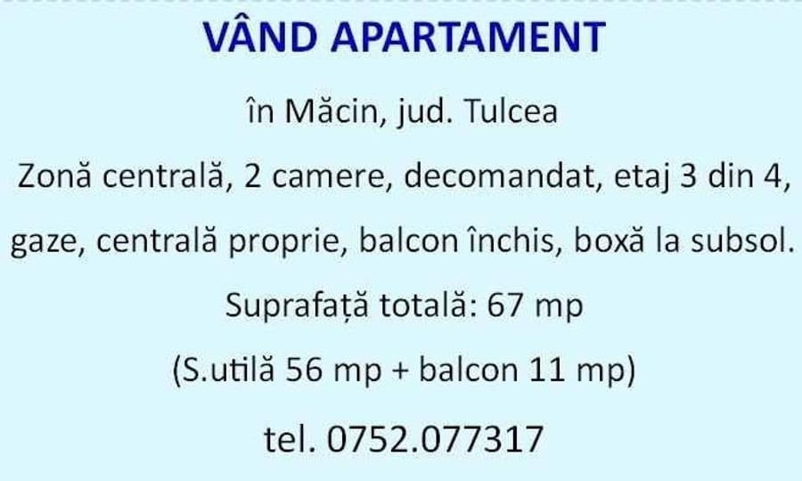 Apartament cu 2 camere decomandat în Central