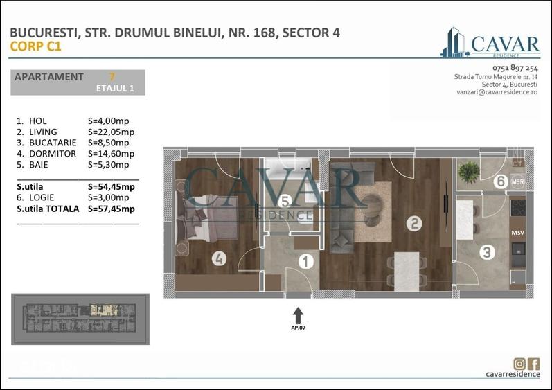 Apartament cu 2 camere în Metalurgiei