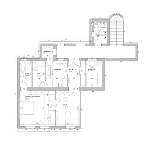 Proprietar Apartament 3 camere, 2 bai, boxa, complet renovat Balcescu / Elisabetin