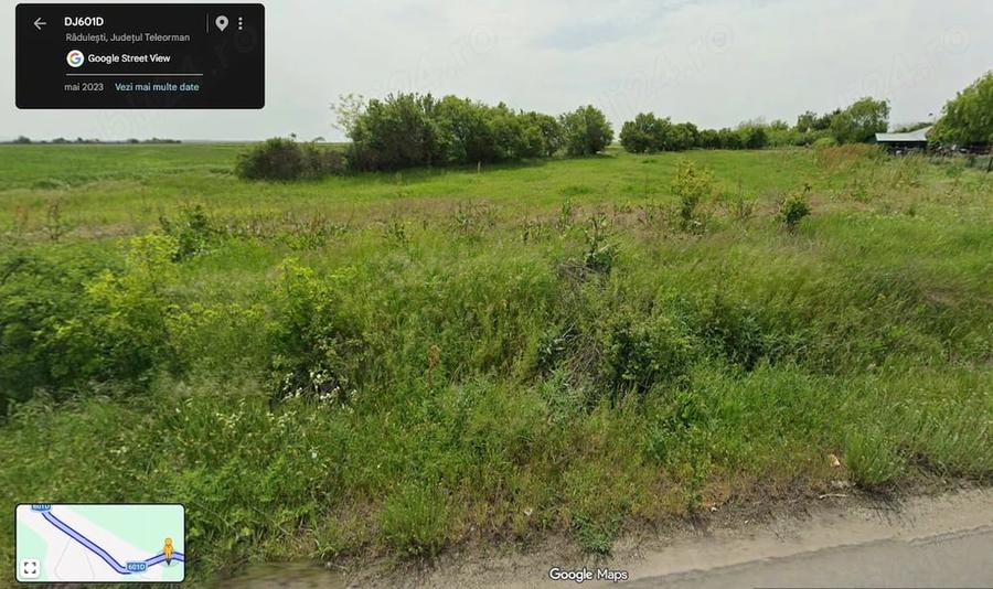 Teren de 2500 mp, în Rădulești