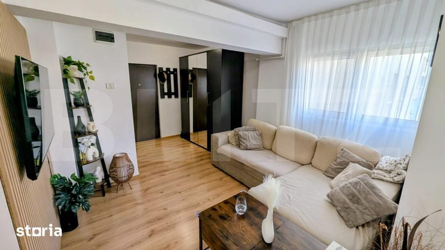 Apartament 3 camere, 58 mp, complet renovat mobilat, etaj 2 lift, zona - 3