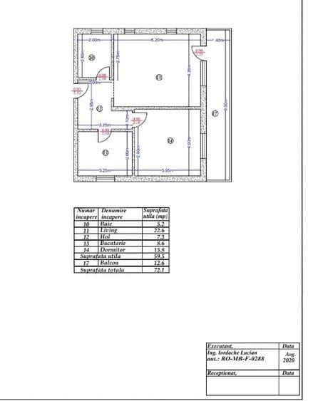 Apartament cu 2 camere decomandat în Fundeni
