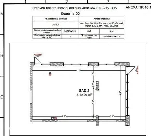Spațiu comercial, de 73 mp, în Vest