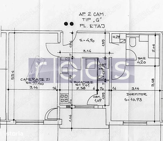 Apartament cu 2 camere decomandat, mobilat în Obor