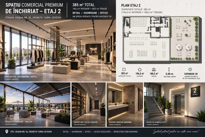 Spațiu comercial, de 385 mp, în Crihala