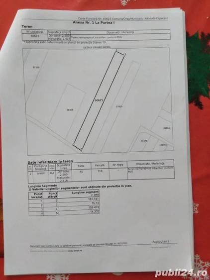 Teren de 2500 mp, în Adunații-Copăceni