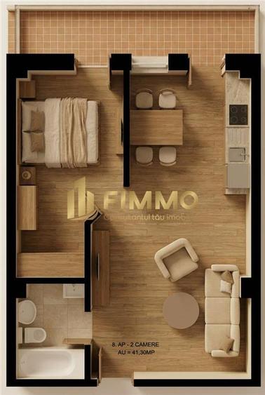 Apartament cu 2 camere semidecomandat în Burdujeni