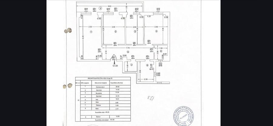 Apartament cu 3 camere decomandat, mobilat în Dorobanțul