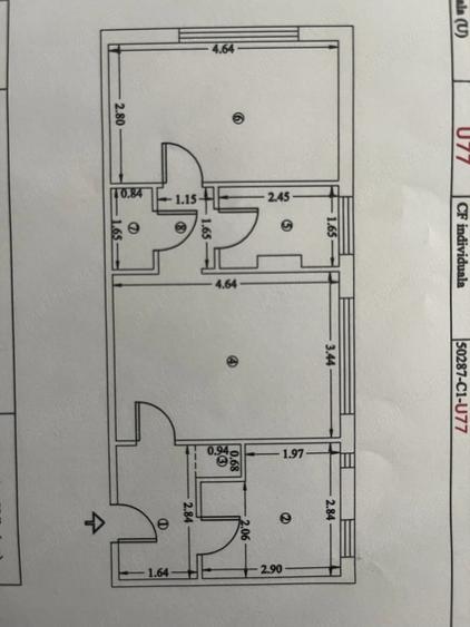 Apartament cu 2 camere semidecomandat în Central