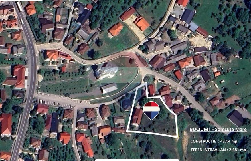 Casă individuală cu 6 camere cu Teren 2681 Mp în Buciumi