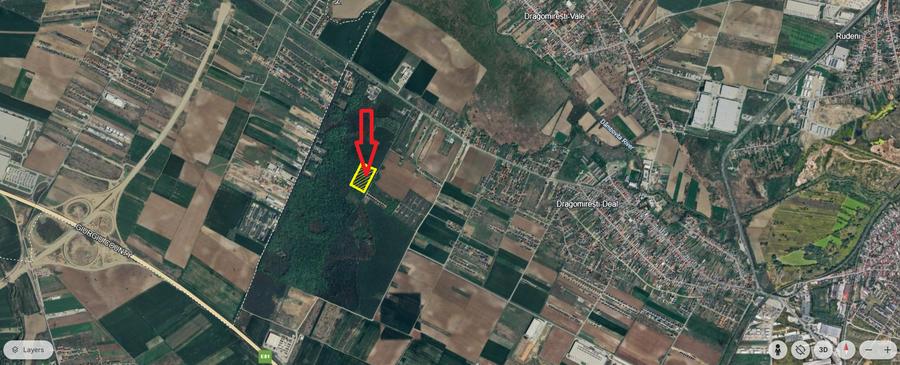 Teren agricol intravilan de 23568 mp, în Dragomirești-Deal