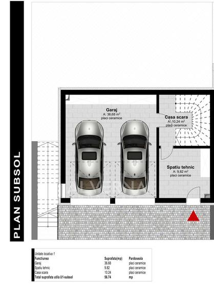 Duplex cu 4 camere cu Canalizare în Tăuți