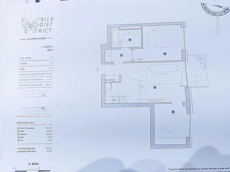Apartament cu 3 camere semidecomandat în Baza 3