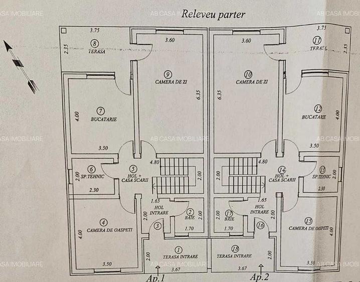 Duplex nou, P+E, 5 camere, 3 bai, perete dublu, Dumbravita, comision 0 - 2