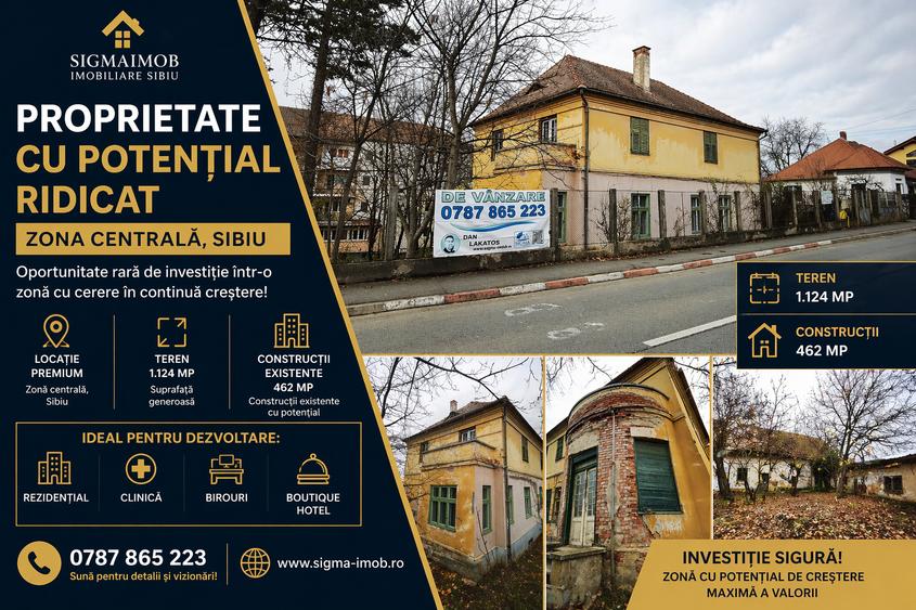 Casă individuală cu 9 camere cu Canalizare în Central