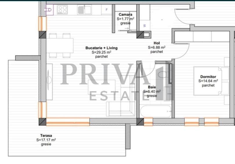 Apartament 2 camere, 59 mp, 18 mp terasa, Lidl Giroc - 11