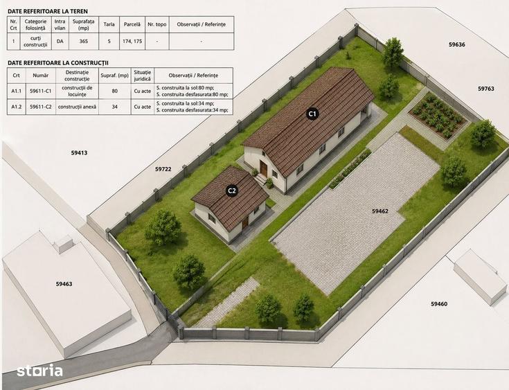 Casă cu 3 camere în Tânganu