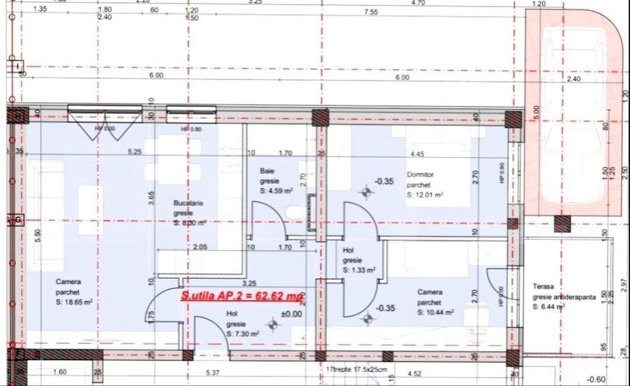 Apartament cu 3 camere decomandat în Sud