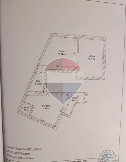 Apartament cu 2 camere circular, mobilat în Aradul Nou