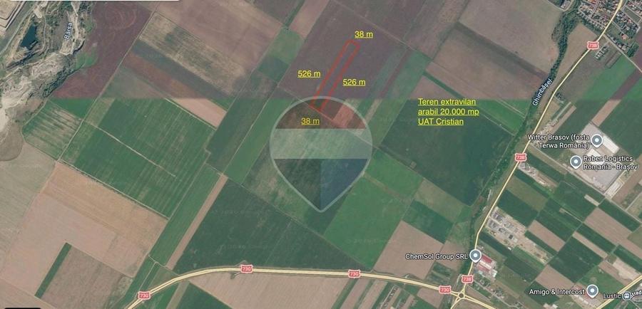 Teren agricol extravilan de 20000 mp, în Cristian