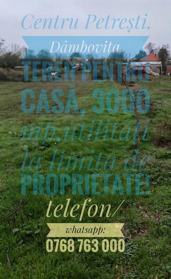 Teren de 3000 mp, în Petrești