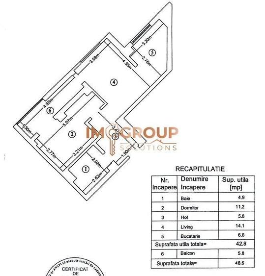Apartament cu 2 camere în Tudor Vladimirescu