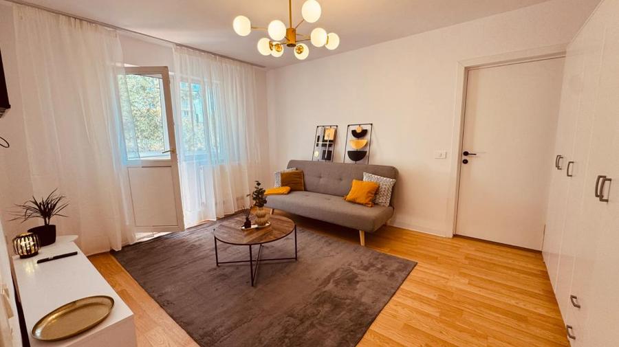 Apartament cu 2 camere semidecomandat, mobilat în Vlahuță