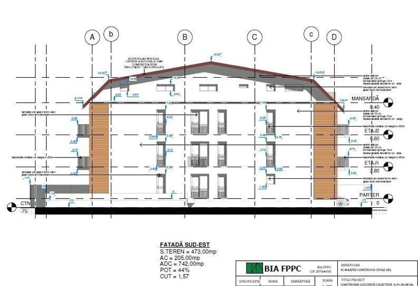 Teren cu autorizatie de construire P+2+M - zona Colentina - 2