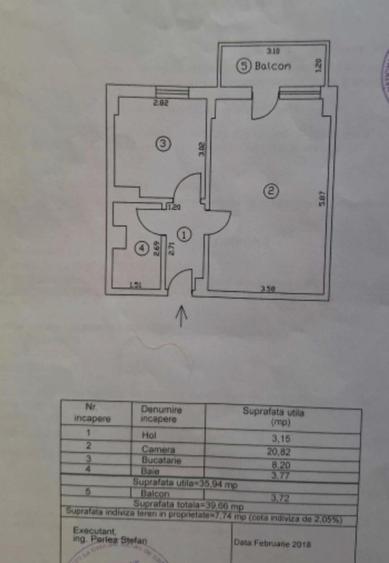 Garsonieră decomandată în Independenței