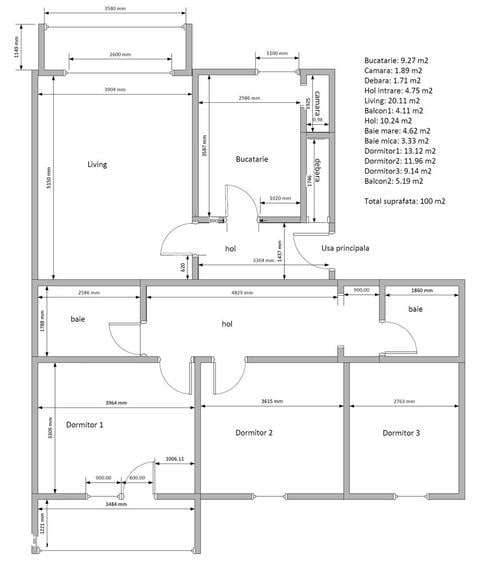 Apartament cu 4 camere decomandat în Steaua