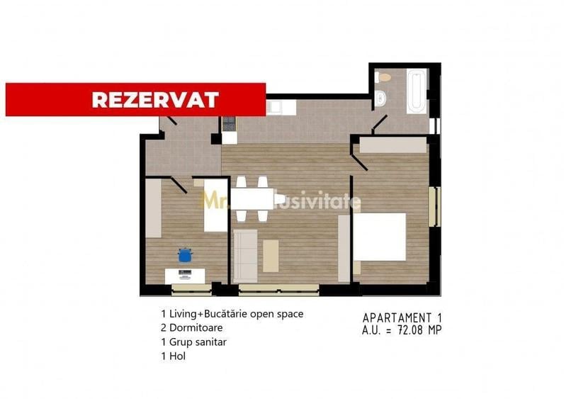 Apartament cu 2 camere în Central