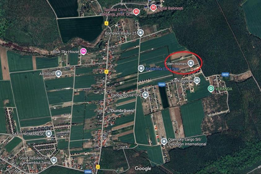 Teren Construcții intravilan de 8401 mp, în Balotești