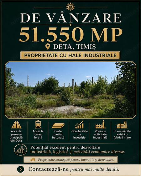 Teren de 50500 mp, în Central