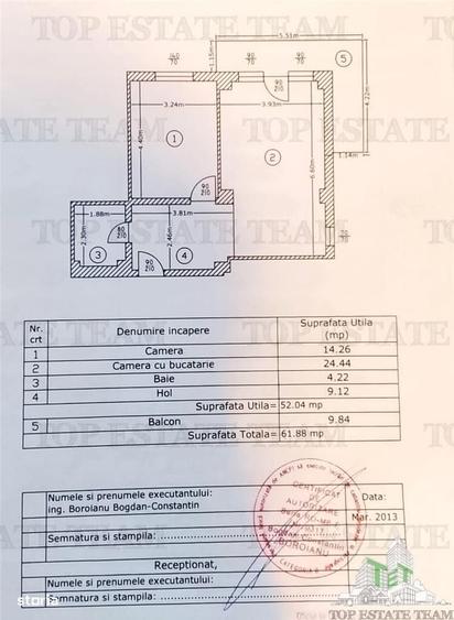 Apartament cu 2 camere în Roșu